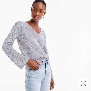 J.Crew flared-sleeve marled swing sweater XXS